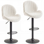 Kendal Swivel Bar Stools in Cream — Set of 2