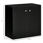Ridley Two-Shelf Storage Cabinet in Black