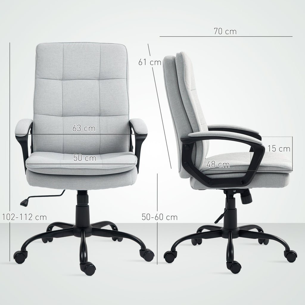 Whitfield Padded Office Chair in Dove Grey