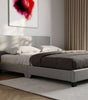 The Marlow grey faux leather bed with gel memory foam mattress - Comfort Crest