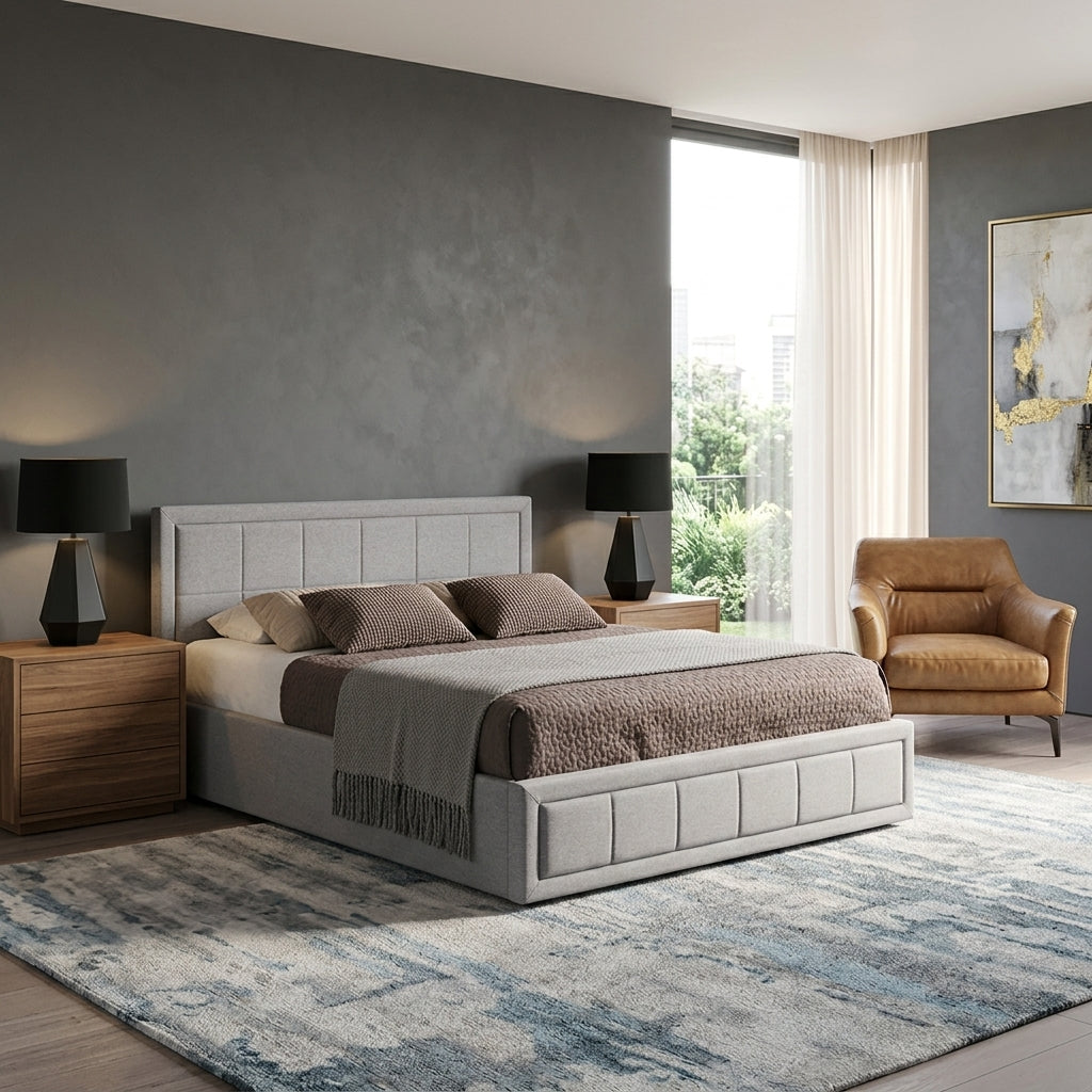 Ottoman Bed Frame King Size Storage Bed With Mattress Pocket Sprung & Memory Foam