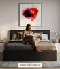 Alnwick small double ottoman storage bed with padded headboard - Comfort Crest