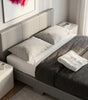 The Marlow grey faux leather bed with gel memory foam mattress - Comfort Crest