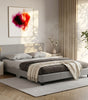 The Marlow grey faux leather bed with gel memory foam mattress - Comfort Crest