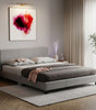 The Marlow grey faux leather bed with gel memory foam mattress - Comfort Crest