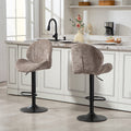 Kendal Swivel Bar Stools in Tan — Set of 2