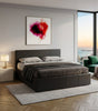 Alnwick small double ottoman storage bed with padded headboard - Comfort Crest