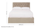 Hannah Ottoman Storage Bed in Mink Velvet — Double