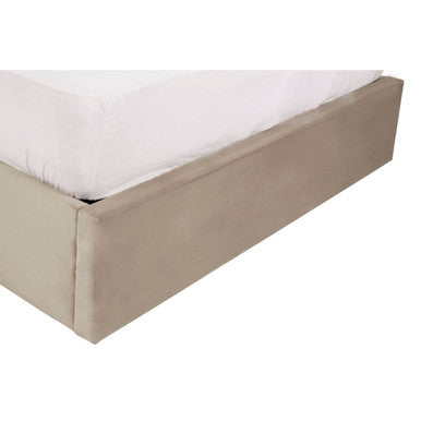 Hannah Ottoman Storage Bed in Mink Velvet — Double