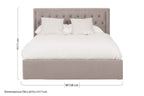 Hannah Ottoman Storage Bed in Grey Velvet — King