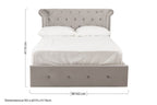 Edison Ottoman Storage Bed in Grey Velvet — Double