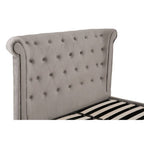 Edison Ottoman Storage Bed in Grey Velvet — Double