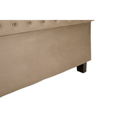Orlando Sleigh Ottoman Bed in Grey Velvet — Double