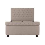 Orlando Sleigh Ottoman Bed in Light Grey — Double