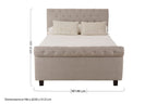 Orlando Sleigh Ottoman Bed in Light Grey — Double