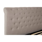 Orlando Sleigh Ottoman Bed in Light Grey — Double