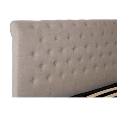 Orlando Sleigh Ottoman Bed in Light Grey — Double