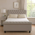 Orlando Sleigh Ottoman Bed in Light Grey — Double