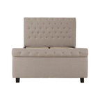 Orlando Sleigh Ottoman Bed in Light Grey — King