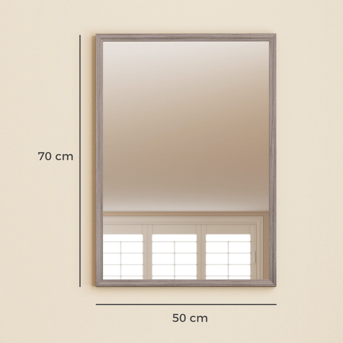 Ashcroft 50 x 70cm Wall Mirror in Grey
