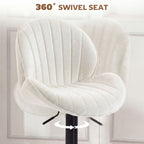 Kendal Swivel Bar Stools in Cream — Set of 2
