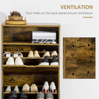 Whitby Slim Shoe Cabinet in Rustic Oak