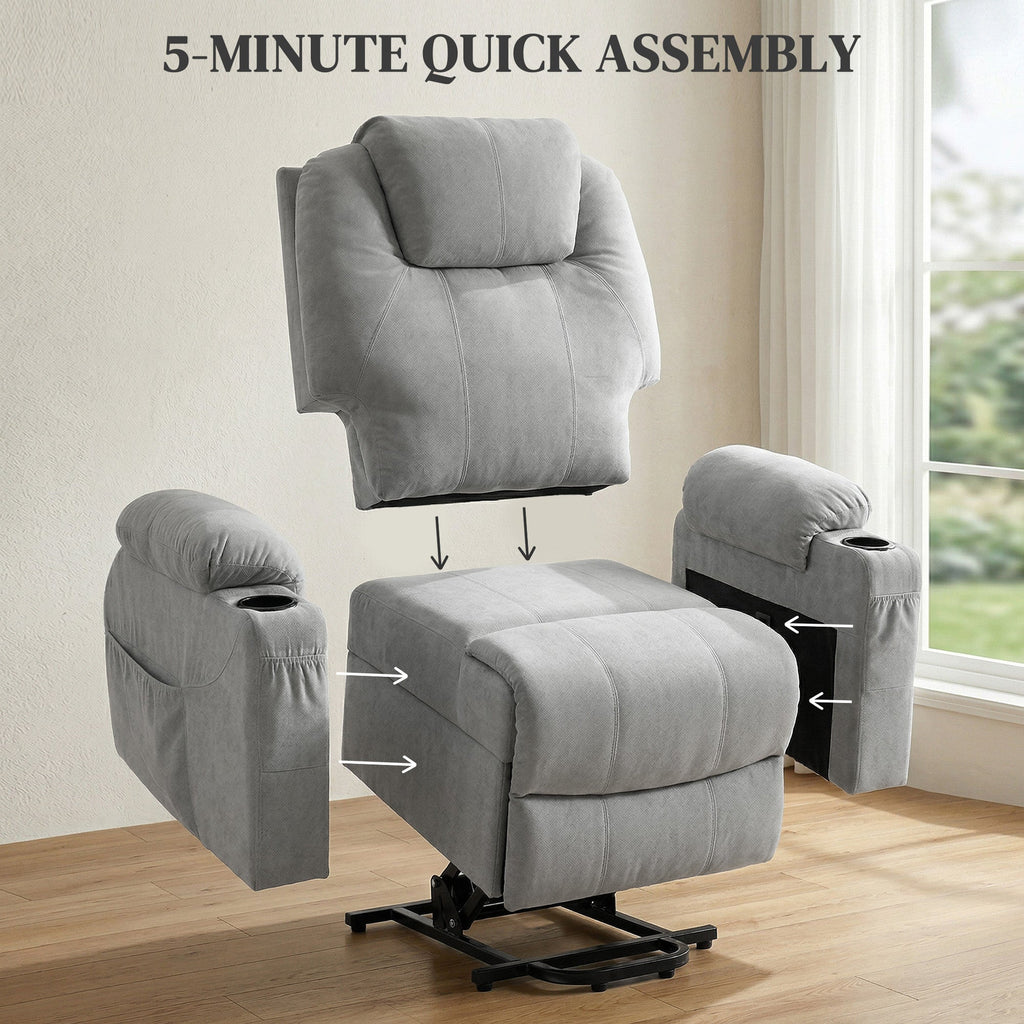 Ellesmere Power Lift Recliner in Pearl Grey
