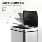 Aurora 40L Touchless Sensor Bin in Brushed Steel
