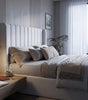 Maddison Cream Velvet Ottoman Storage Bed Double 4FT 6