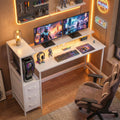 Vantage 147cm Gaming Desk with Charging Station — White