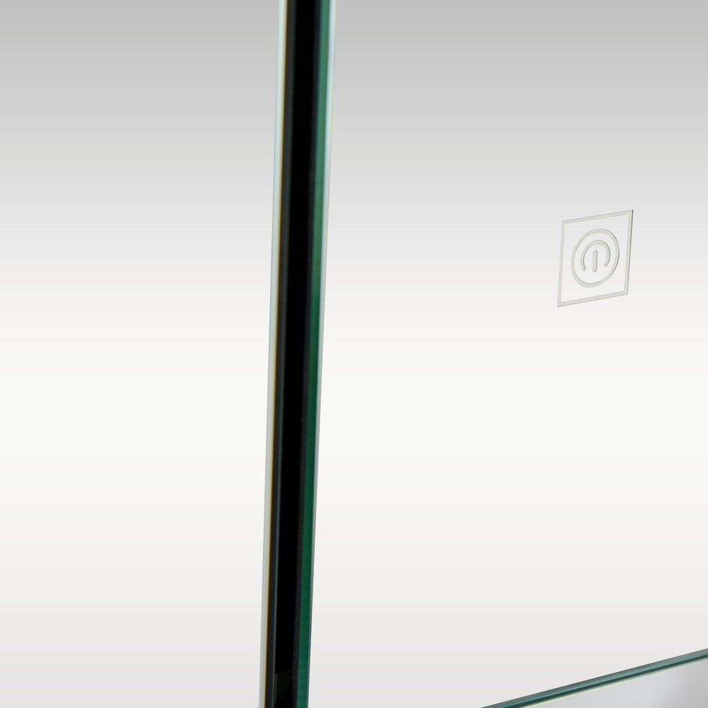 Lumen LED Mirrored Bathroom Cabinet with USB — Black