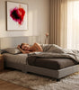 The Marlow grey faux leather bed with gel memory foam mattress - Comfort Crest