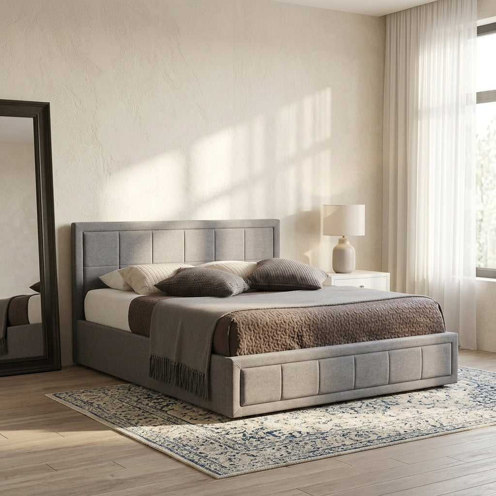 Ottoman Bed Frame King Size Storage Bed With Mattress Pocket Sprung & Memory Foam