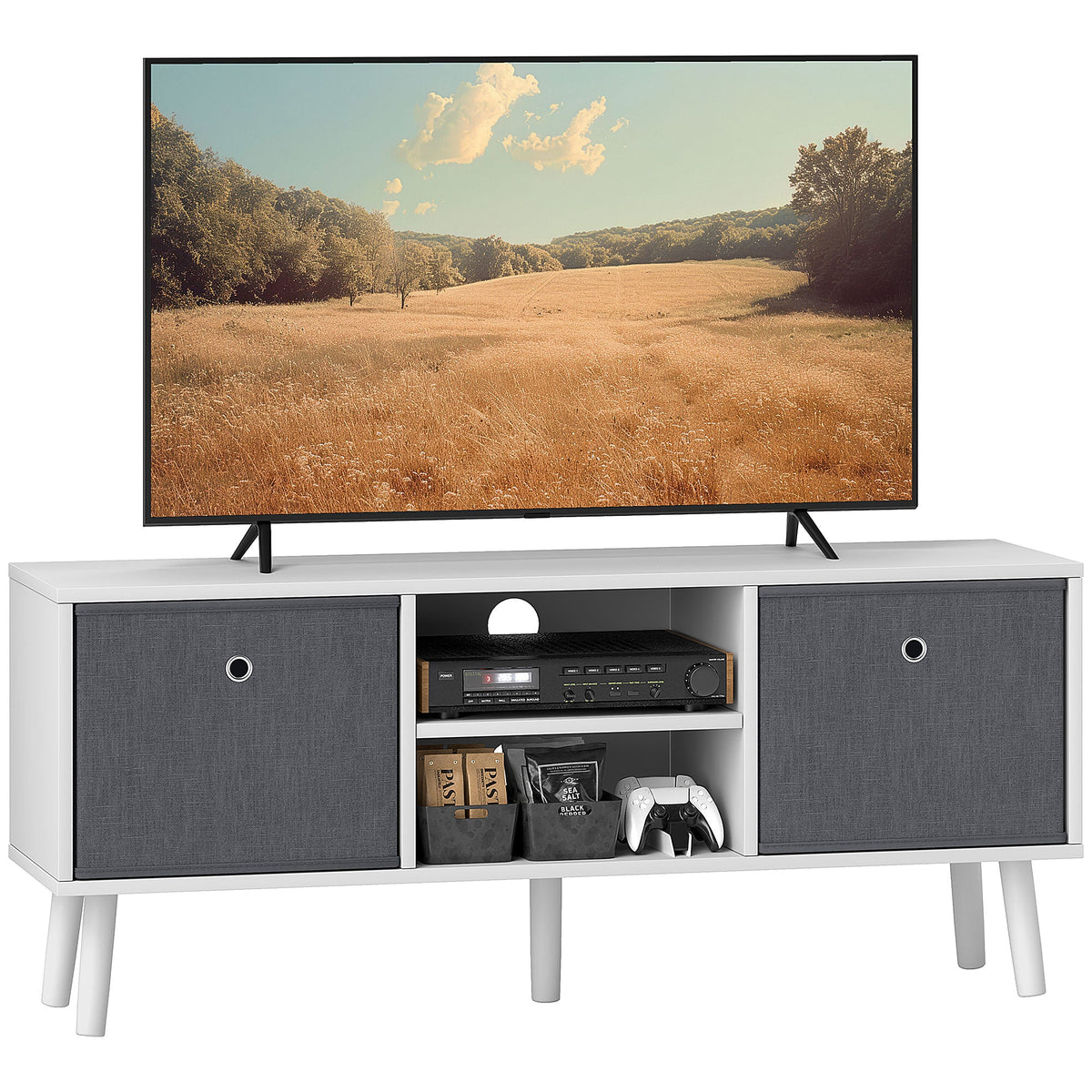 Kingsley TV Unit for Screens up to 50 Inches in White