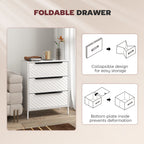 Linden 3-Drawer Fabric Chest in White