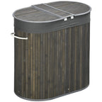 Ashwell 100L Bamboo Laundry Basket in Grey