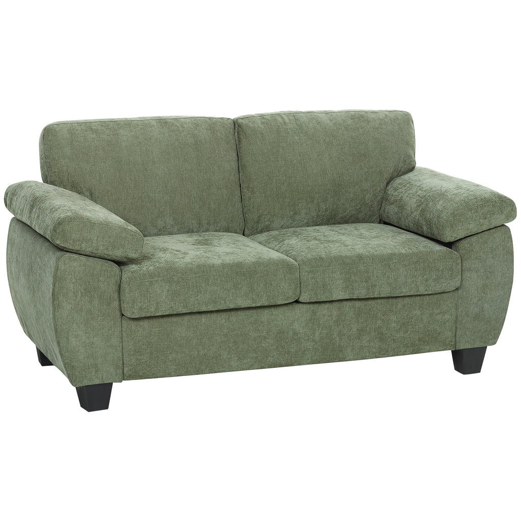 Marlow 2 Seater Chenille Sofa in Forest Green