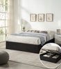 The Nightingale — Black Velvet Ottoman Storage Bed & Pocket Sprung Mattress