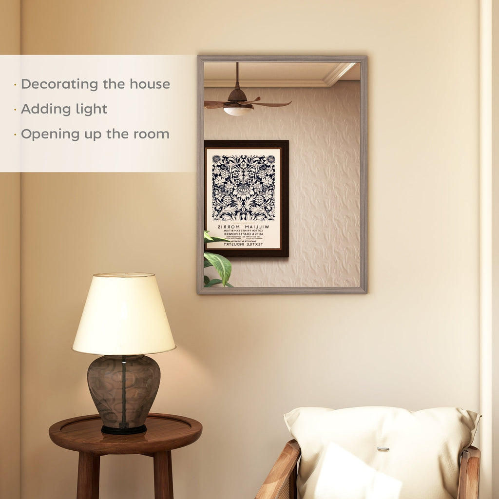 Ashcroft 50 x 70cm Wall Mirror in Grey