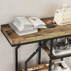 Foundry 4-Tier Console Table in Rustic Oak