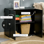 Ridley Two-Shelf Storage Cabinet in Black