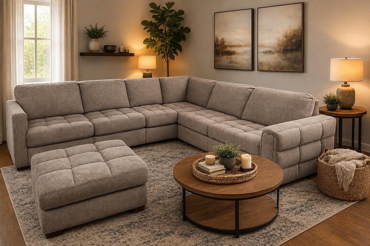 Mavam Corner Sofa with Footstool