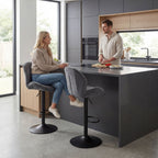 Kendal Swivel Bar Stools in Dove Grey — Set of 2