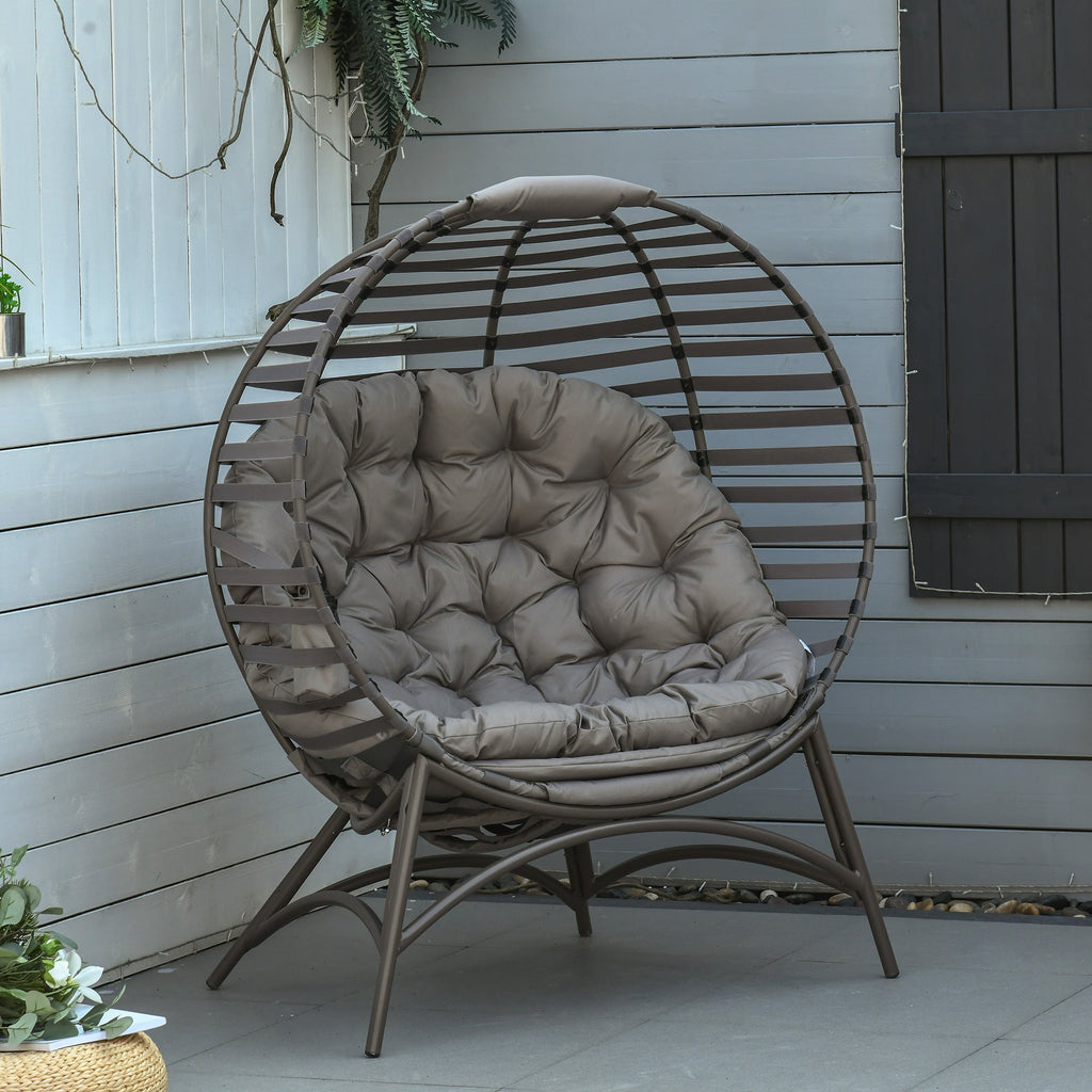 Casella Folding Egg Chair in Sand Brown