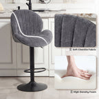 Kendal Swivel Bar Stools in Dove Grey — Set of 2