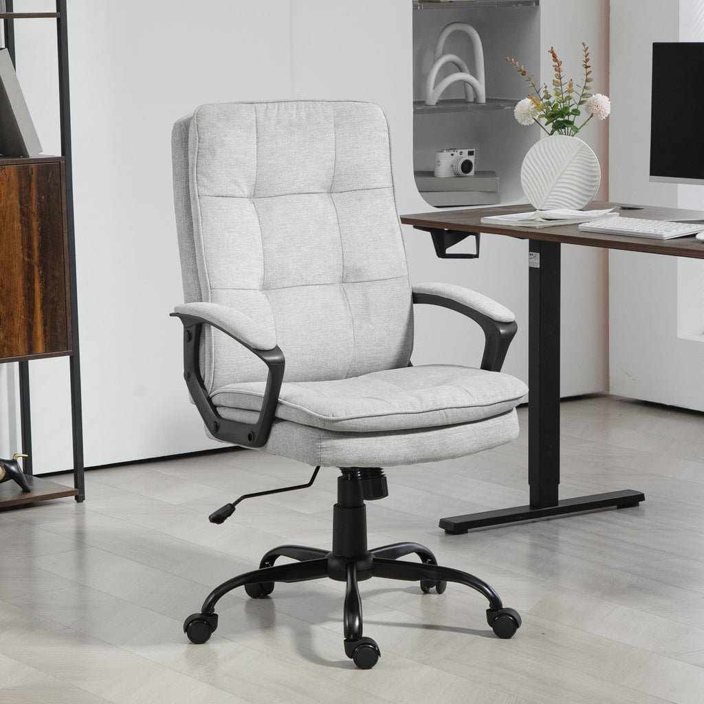Whitfield Padded Office Chair in Dove Grey