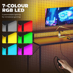 Vantage 147cm Gaming Desk with Charging Station — Black