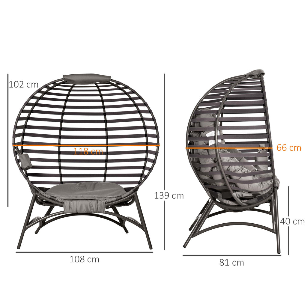 Casella Folding Egg Chair in Sand Brown