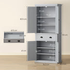 Ridley Mid-Century Kitchen Cabinet in Slate Grey