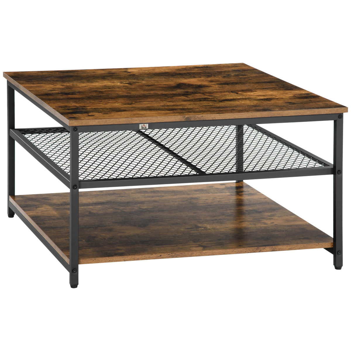 Foundry 3-Tier Coffee Table in Rustic Oak
